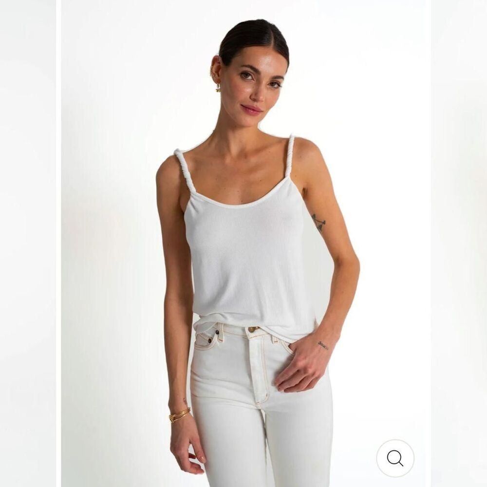 n:philanthropy Whiskey Twist Tank in White